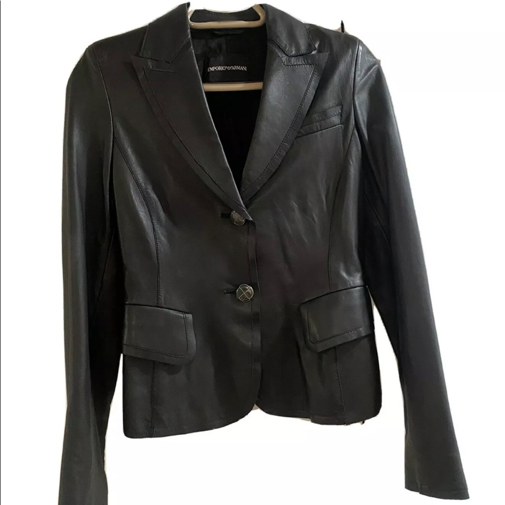 Emporio Armani Womens Leather Jacket S